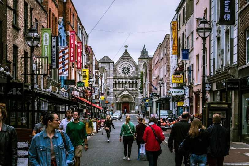 bustling streets
